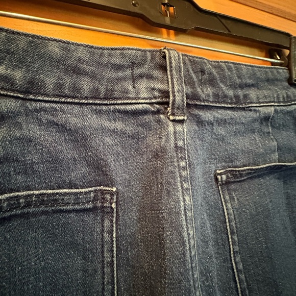 Madewell Blue Asymmetrical Skater Mini Skirt - Picture 8 of 15